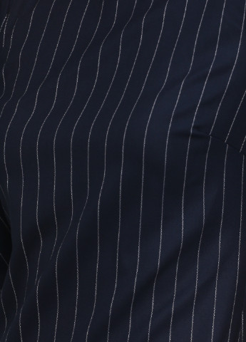Темно-синее кэжуал платье а-силуэт Sassofono Club в полоску