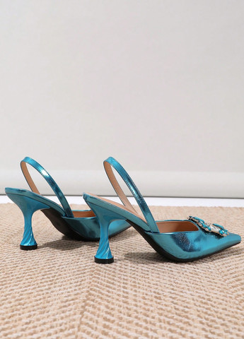 SHEIN Туфли слингбеки голубой з искусственная кожа, китай — лето (331035481)