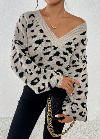 Серый демисезонный пуловер пуловер SHEIN