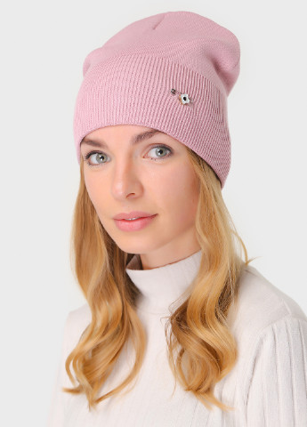 Тепла зимова жіноча кашемірова шапка без підкладки 500108 DeMari маракуйя (244712961)