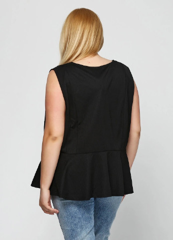 Черная летняя блуза с баской H&M