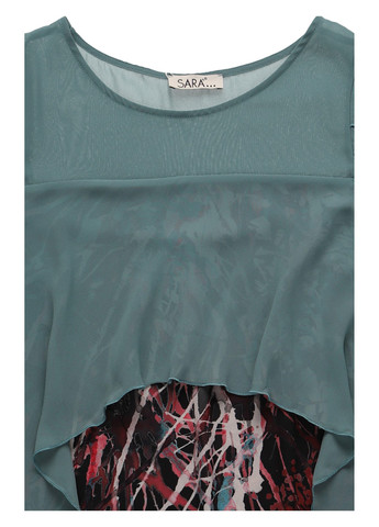 Комбінована кежуал сукня Sara з квітковим принтом