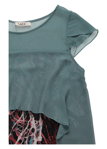 Комбінована кежуал сукня Sara з квітковим принтом