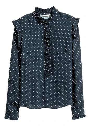 Темно-синя блуза H&M