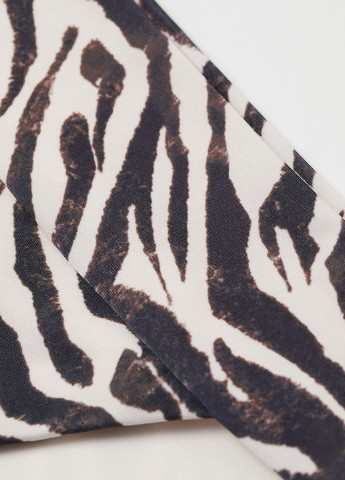 Купальні труси H&M бікіні зебри темно-коричневі пляжні поліестер, трикотаж