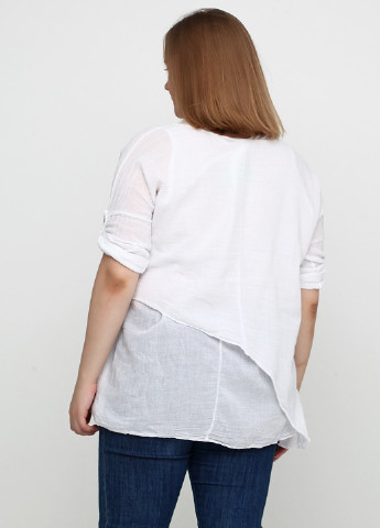 Білий демісезонний комплект (блуза, майка) Made in Italy