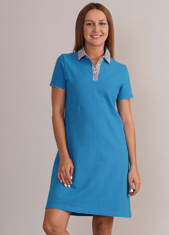 Синя кежуал плаття, сукня поло Promin. однотонна