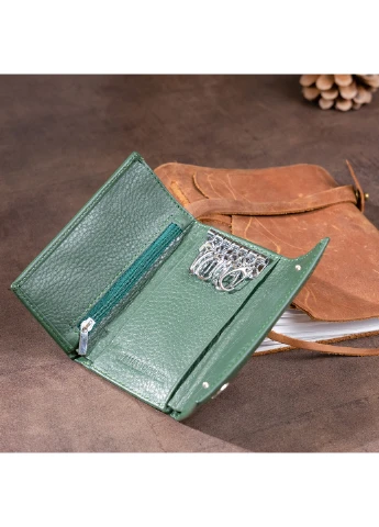 Жіночий шкіряний гаманець-ключниця 12,3х7,3х1 см st leather (229459456)