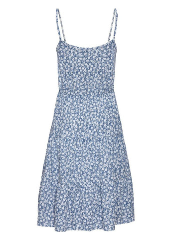 Блакитна кежуал сукня а-силует Esmara з квітковим принтом