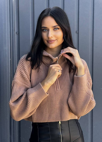 Бежевый демисезонный свитер No Brand