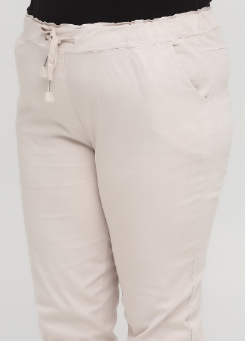 Светло-бежевые кэжуал летние зауженные брюки Moda Italia
