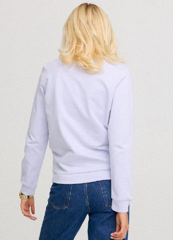 Бузковий світшот жіночий basic /no flis/ YAPPI малюнок (252259443)