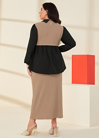 Комбинированный демисезонный комплект (блуза, юбка) SHEIN