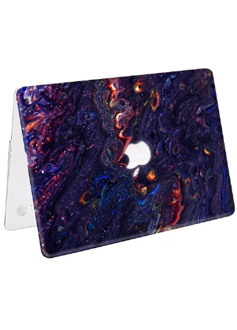 Чохол пластиковий для Apple MacBook Air 13 A1932 / A2179 / A2337 Темно-фіолетовий глиттер (9656-2384) MobiPrint (218857973)