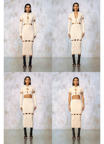 Світло-бежева кежуал сукня силуетна Boohoo однотонна