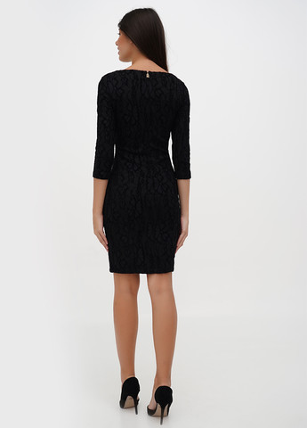 Черное кэжуал платье Sassofono с цветочным принтом