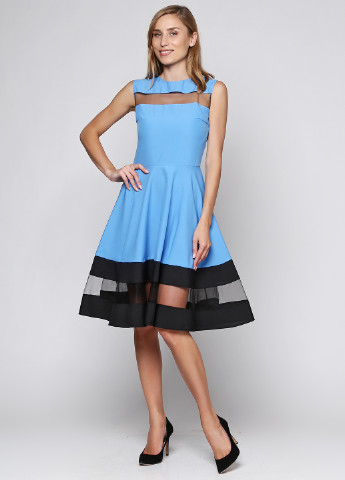 Голубое кэжуал платье Podium однотонное