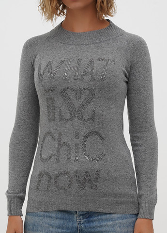 Сірий демісезонний светр Sassofono