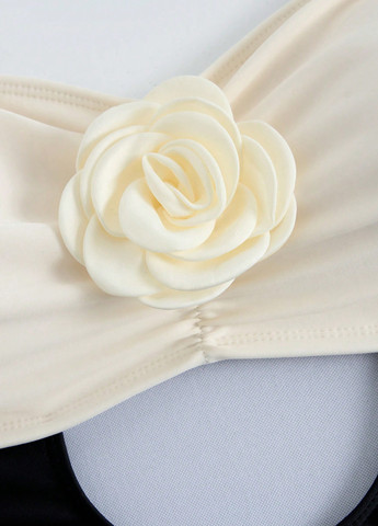 Комбинированный летний комплект (купальник, юбка) слитный, бандо SHEIN