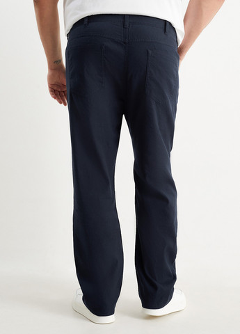 Темно-синие кэжуал демисезонные прямые брюки C&A