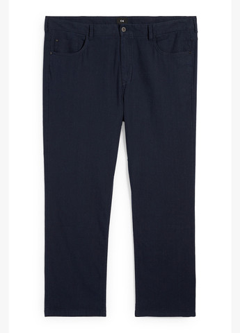 Темно-синие кэжуал демисезонные прямые брюки C&A