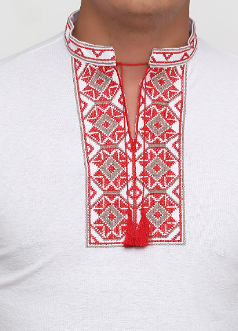 Вышиванка ЕтноМодерн орнамент белая кэжуал хлопок