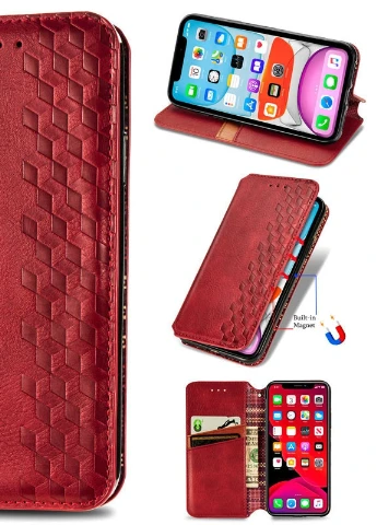 Кожаный чехол книжка Cubic (PU) для Xiaomi Poco M3 Красный (is_00000041848_3) Getman (237830589)