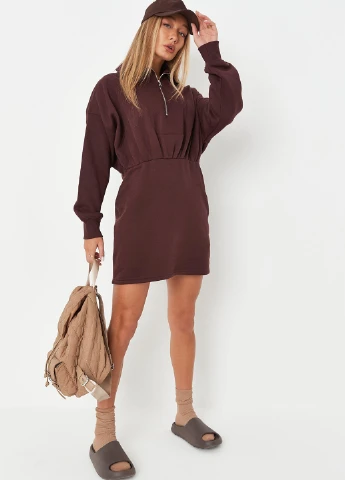 Коричнева кежуал сукня Missguided однотонна