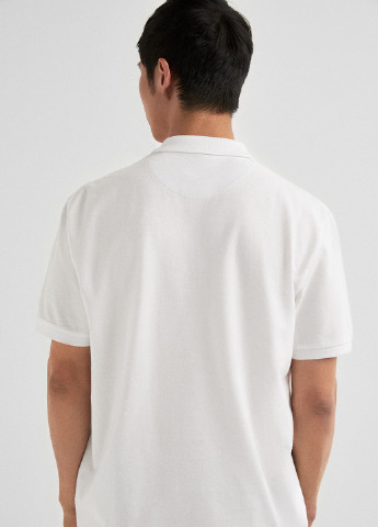 Белая футболка-поло для мужчин Springfield с логотипом
