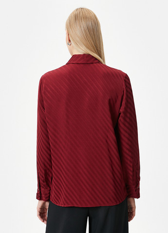 Бордовая кэжуал, классическая рубашка однотонная KOTON
