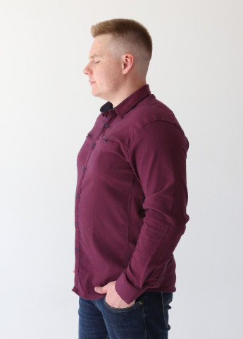 Бордовая кэжуал рубашка в клетку Bagarda