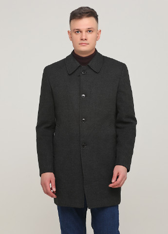 Темно-серое демисезонное Пальто однобортное Matteo nessi