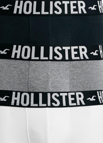 Трусы (3 пары) Hollister логотипы комбинированные повседневные