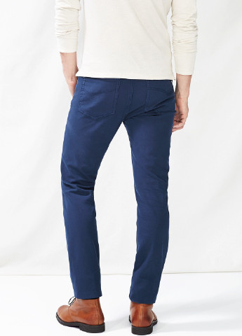 Синие джинсовые летние прямые брюки Mango
