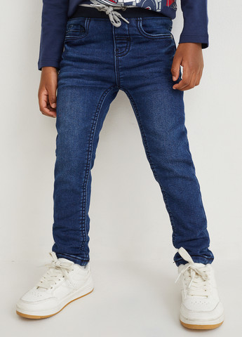 Темно-синие демисезонные зауженные джинсы C&A