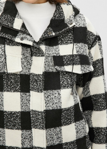 Куртка-рубашка KOTON клетка чёрно-белую кэжуал