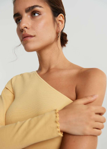 Светло-желтая демисезонная блуза Gina Tricot