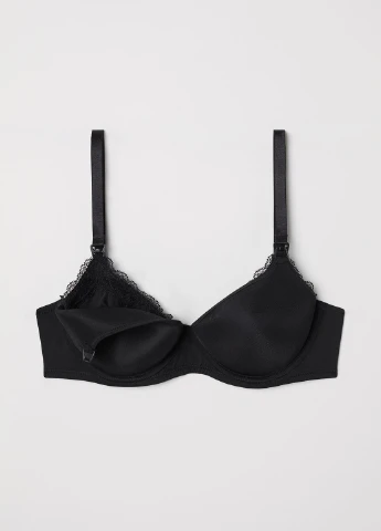 Чёрный бюстгальтер для кормлящих H&M полиамид