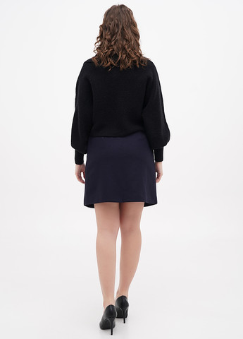 Темно-синяя кэжуал однотонная юбка Boden а-силуэта (трапеция), на запах