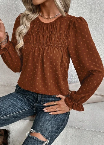 Коричнева блуза SHEIN
