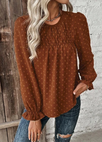 Коричнева блуза SHEIN