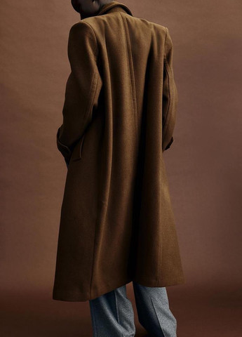 Коричневое демисезонное Пальто двубортное H&M