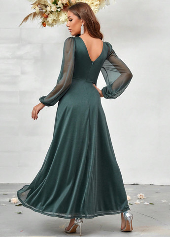 Смарагдова святковий сукня а-силует SHEIN однотонна