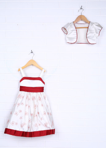 Молочный демисезонный комплект (платье, болеро) Zhenhai