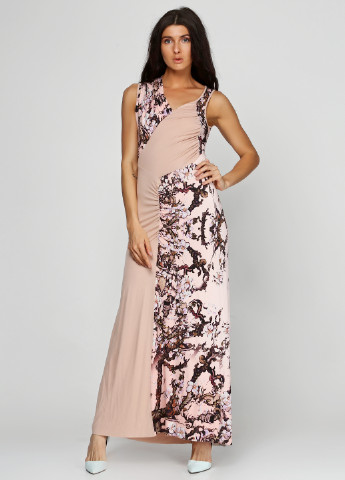 Комбинированное кэжуал платье Oblique с цветочным принтом
