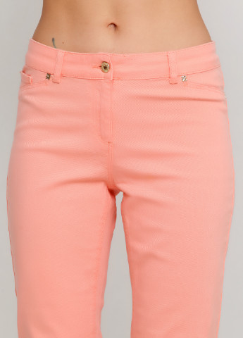 Персиковые джинсовые демисезонные зауженные брюки Sassofono