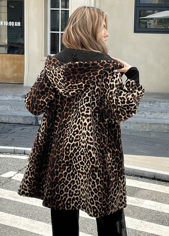 Комбіноване демісезонне Пальто однобортне SHEIN