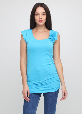 Блакитна літня футболка Terranova