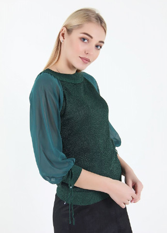 Темно-зеленая демисезонная блуза Ladies Fasfion