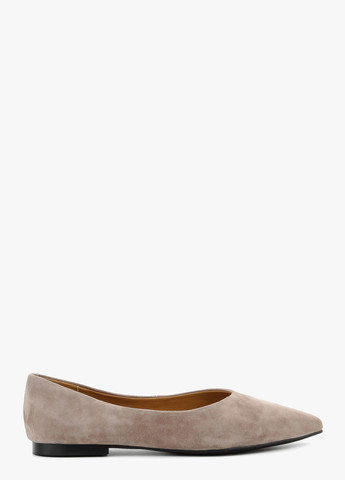 Женские балетки Le'BERDES | серые однотонные без декора натуральная замша (322646208)
